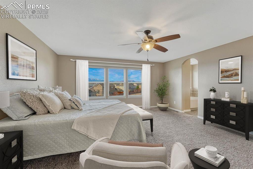 Image 16 of 50: Bedroom virtually staged