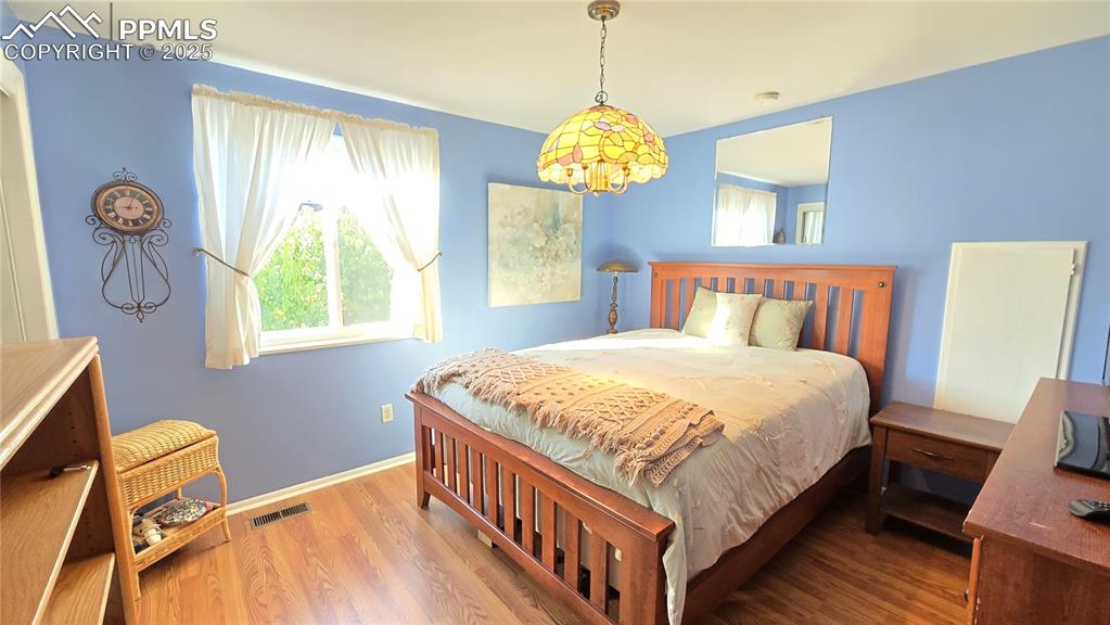 Image 15 of 42: Bedroom featuring wood finished floors and multiple windows