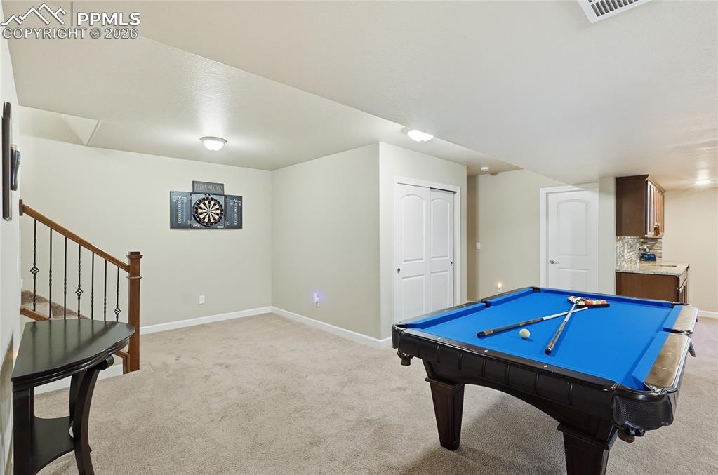 Image 27 of 45: Pool Table Included