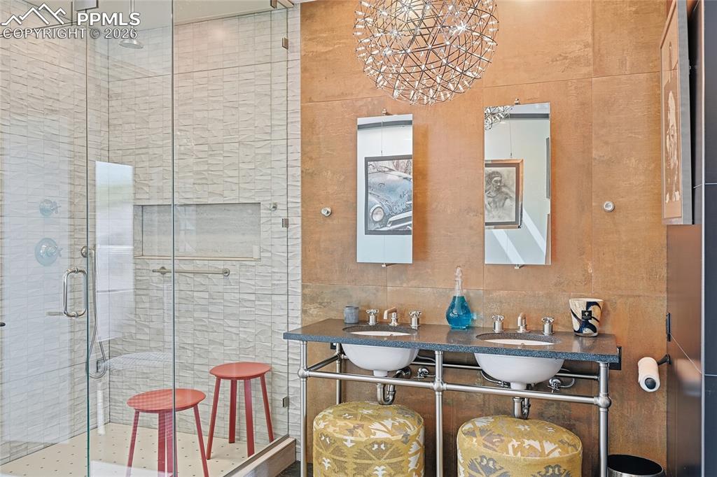 Image 30 of 50: Custom Skylight Illuminates the Stairway