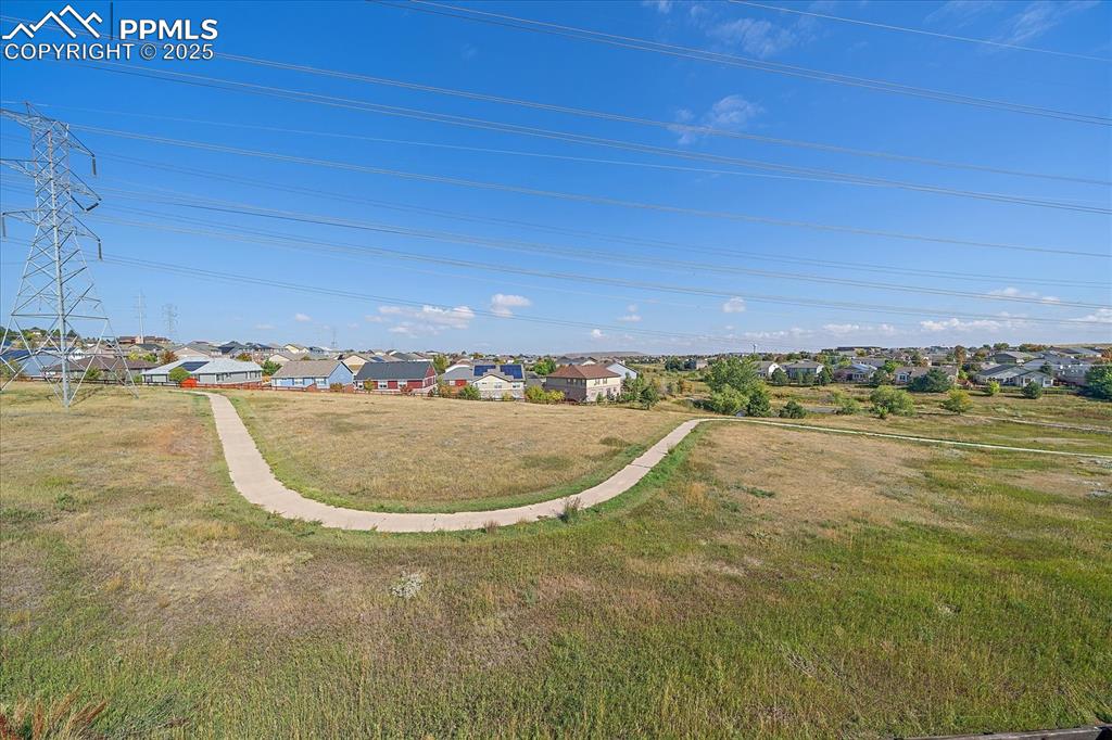 Image 29 of 49: Aerial perspective of suburban area