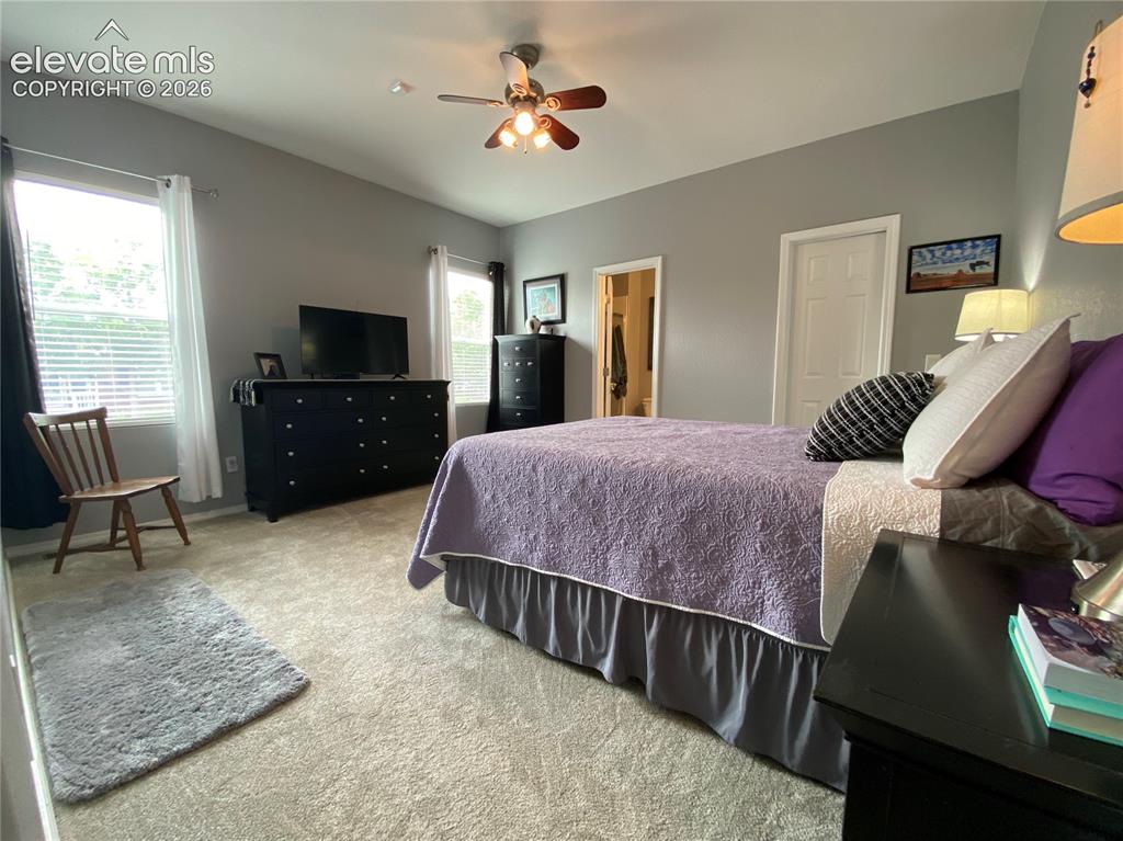 Image 6 of 40: The primary suite is spacious and stylish, boasting a walk-in closet and en