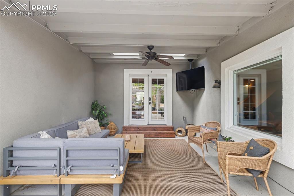 Image 16 of 44: Covered patio