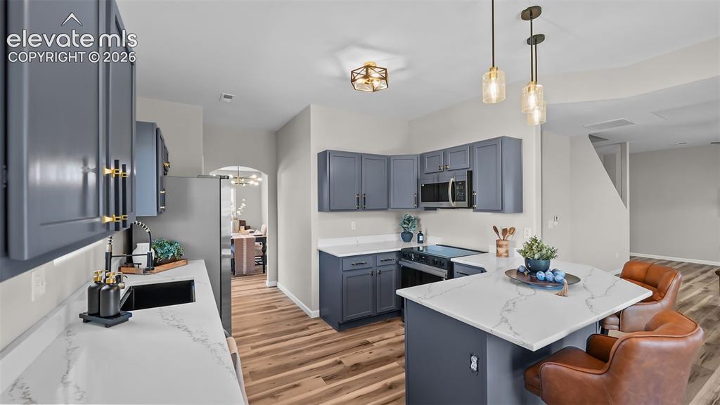 Image 13 of 47: Brand new Samsung stainless-steel appliances