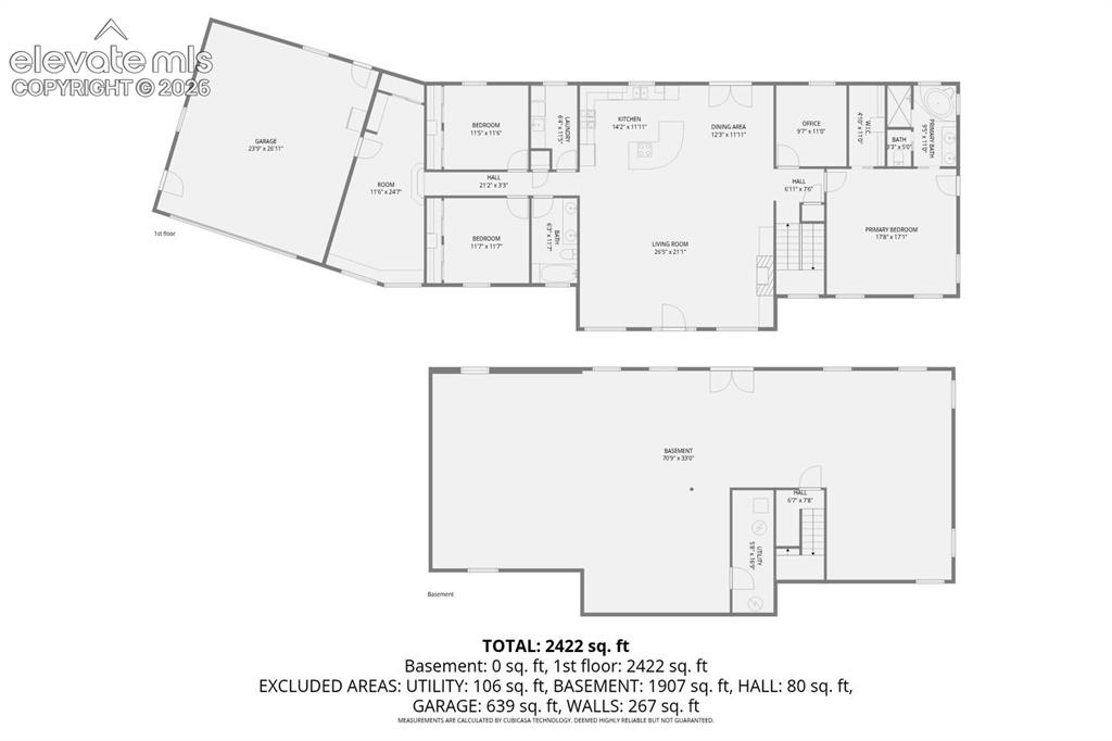 Image 47 of 47: The basement has many opportunities for additional bedrooms and one bathroo
