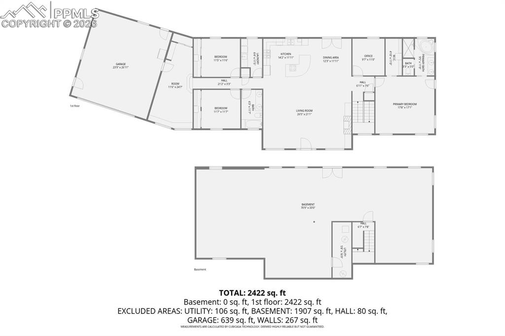 Image 48 of 48: The basement has many opportunities for additional bedrooms and one bathroo