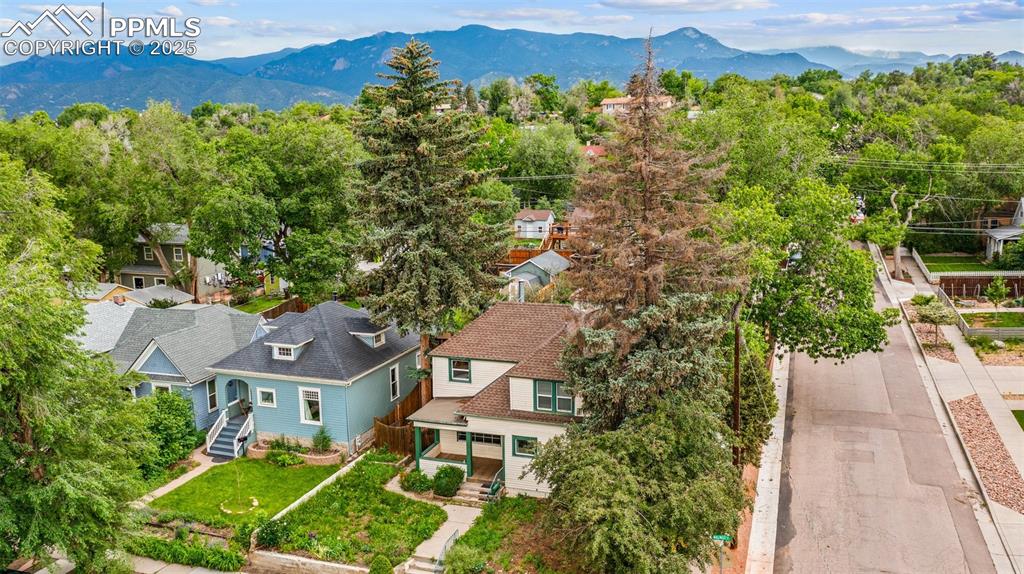 Image 11 of 48: Aerial perspective emphasizing the home’s location and lot size.