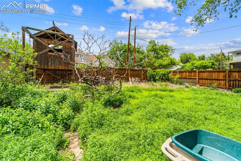 Image 43 of 48: Large open yard with space for activities and pets.