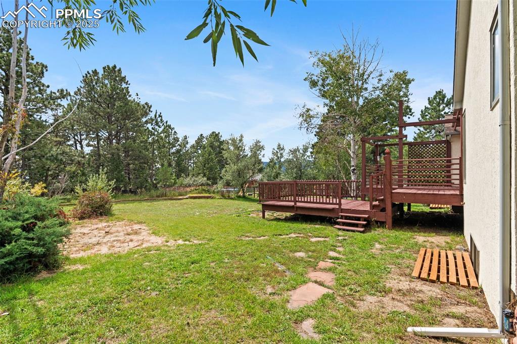 Image 35 of 35: View of green lawn featuring a deck