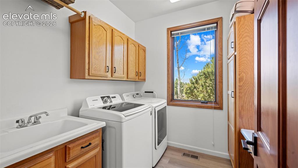 Image 25 of 45: Main level laundry gas hook ups or electric with views