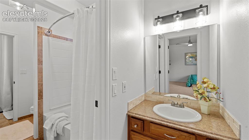Image 36 of 45: Jack and Jill bath in basement