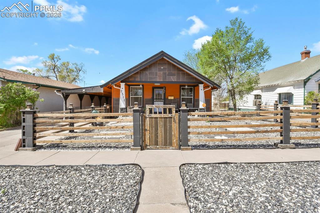 Caption: Front of Structure