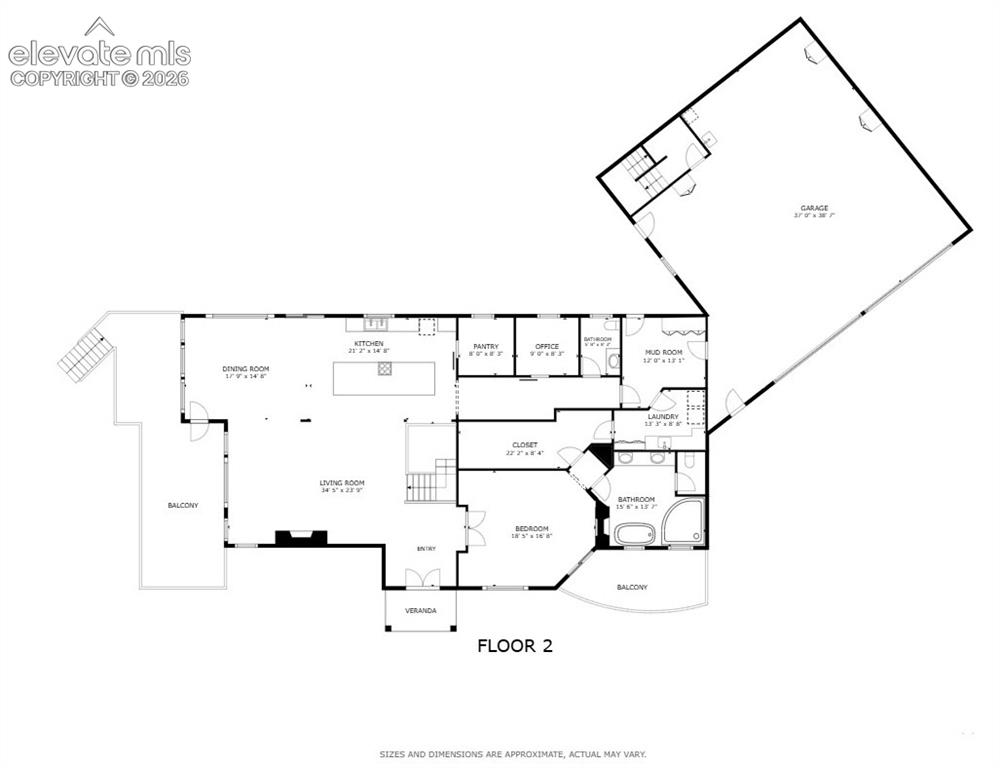 Image 48 of 50: Floor plan - main level