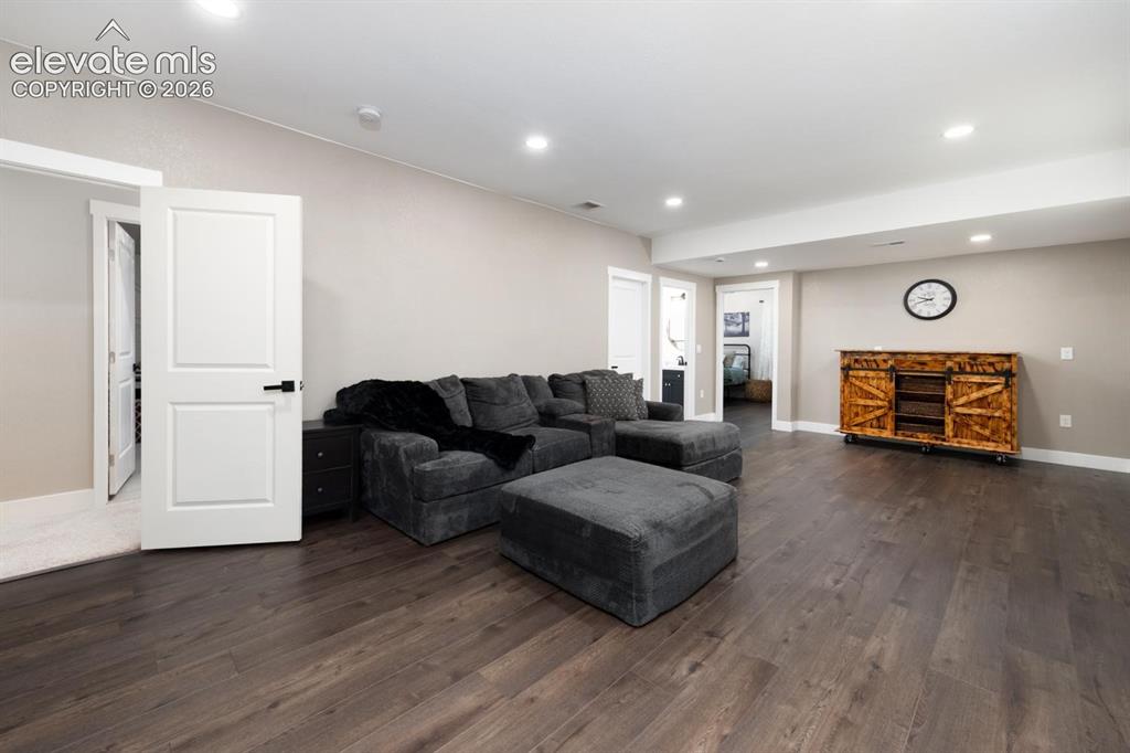 Image 25 of 44: New finished basement family room