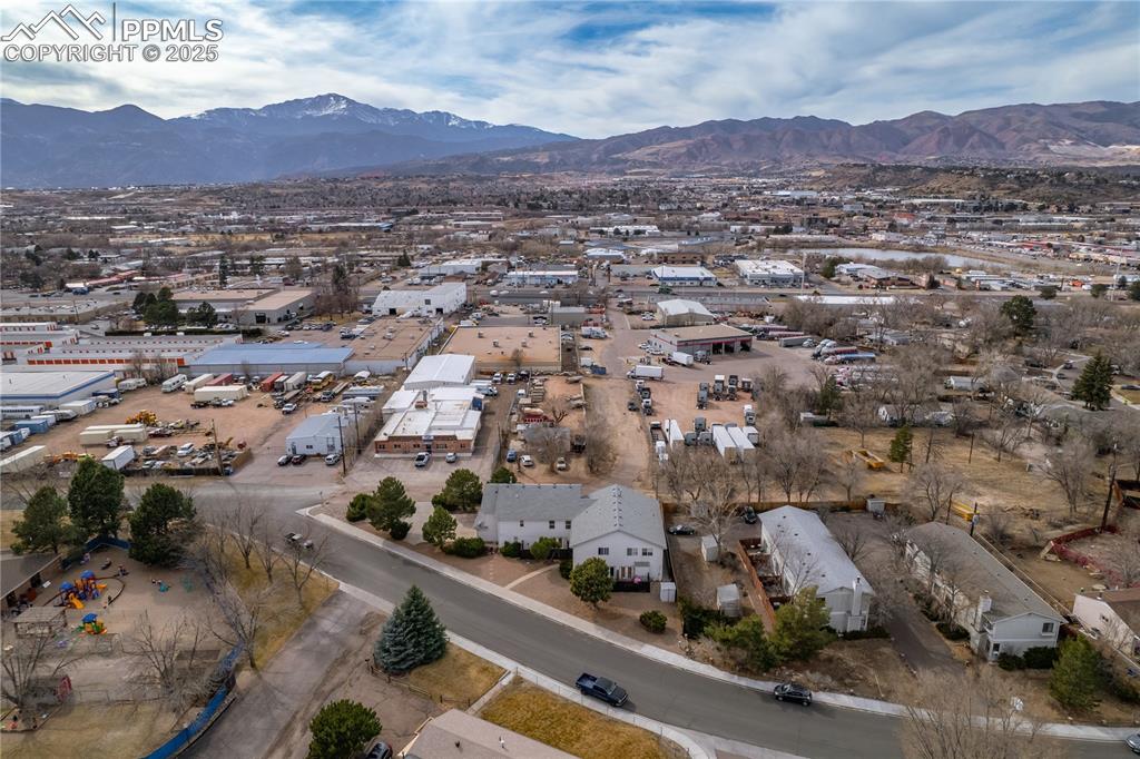 Image 26 of 40: Aerial view with a mountain view