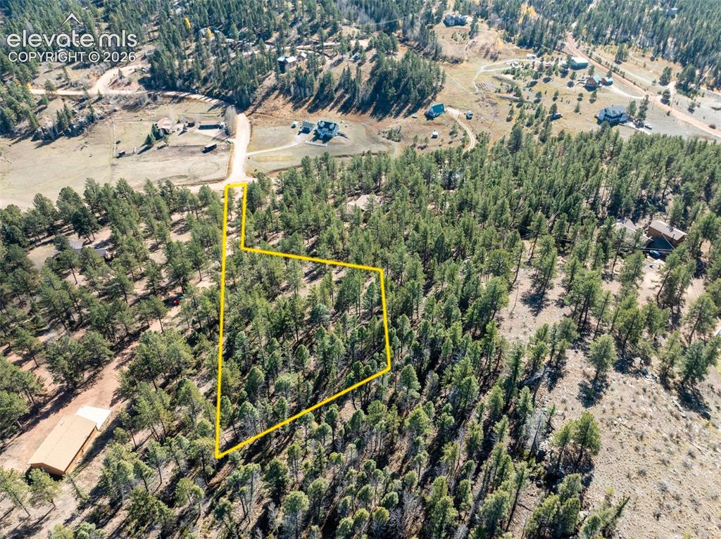 Image 44 of 50: Aerial view of included Vacant parcel Lot 112 (2.50 acres). Property Lines