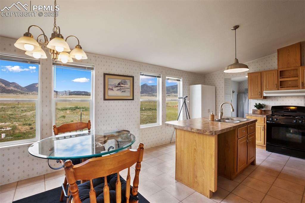 Image 18 of 49: range hood, and an island with sink