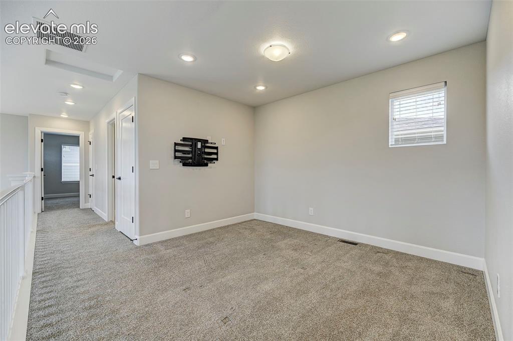 Image 26 of 37: The loft is ready for your home entertainment system. 