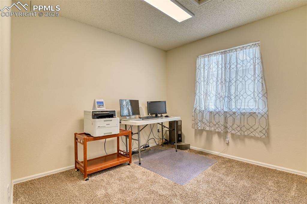 Image 29 of 43: Office/Bedroom with new carpet and fresh paint