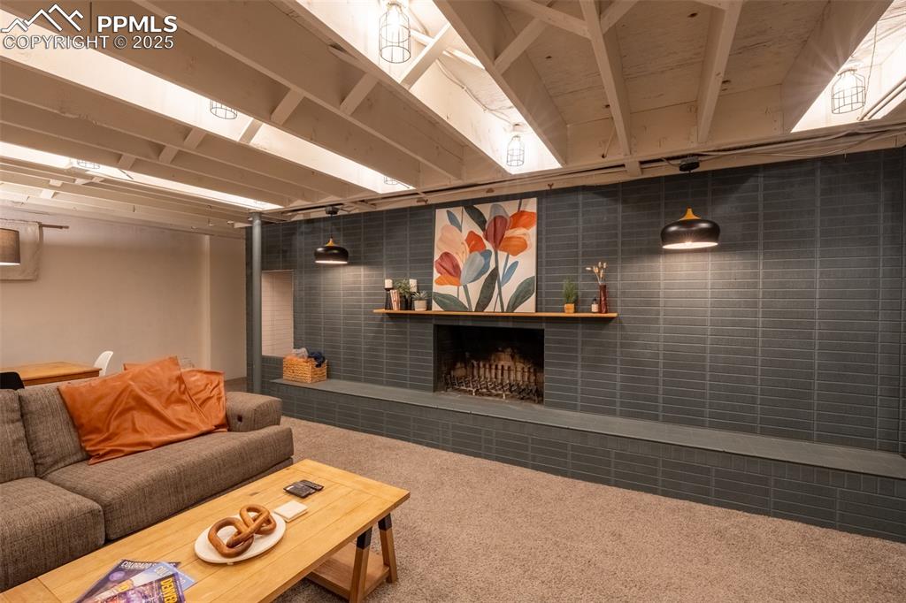 Image 36 of 49: Second living room - lower level (currently being used as an air B&B)