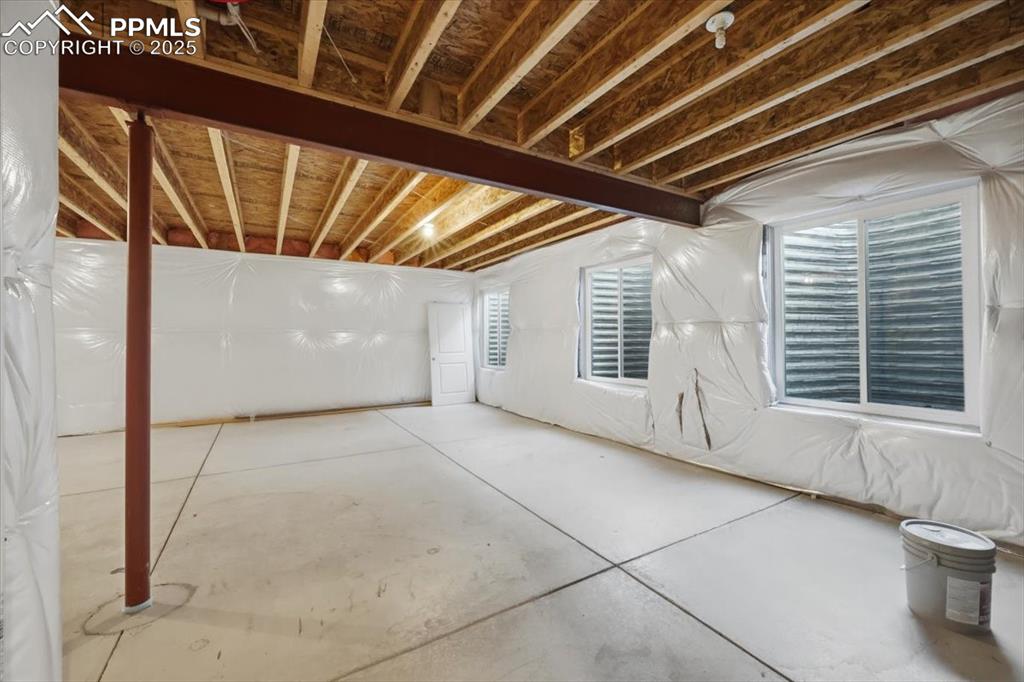 Image 35 of 41: View of unfinished basement