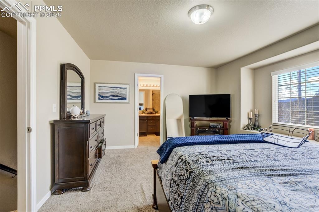 Image 25 of 50: Well-sized primary bedroom with great natural light and functional layout f