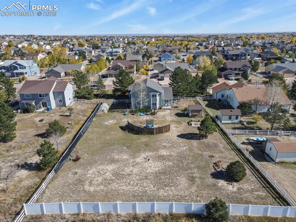 Image 47 of 50: Aerial perspective of suburban area
