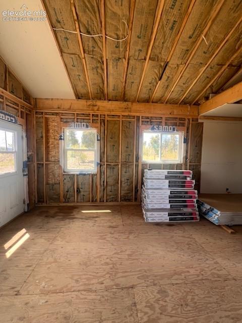 Image 19 of 50: Interior view to south. Kitchen or Dining Area