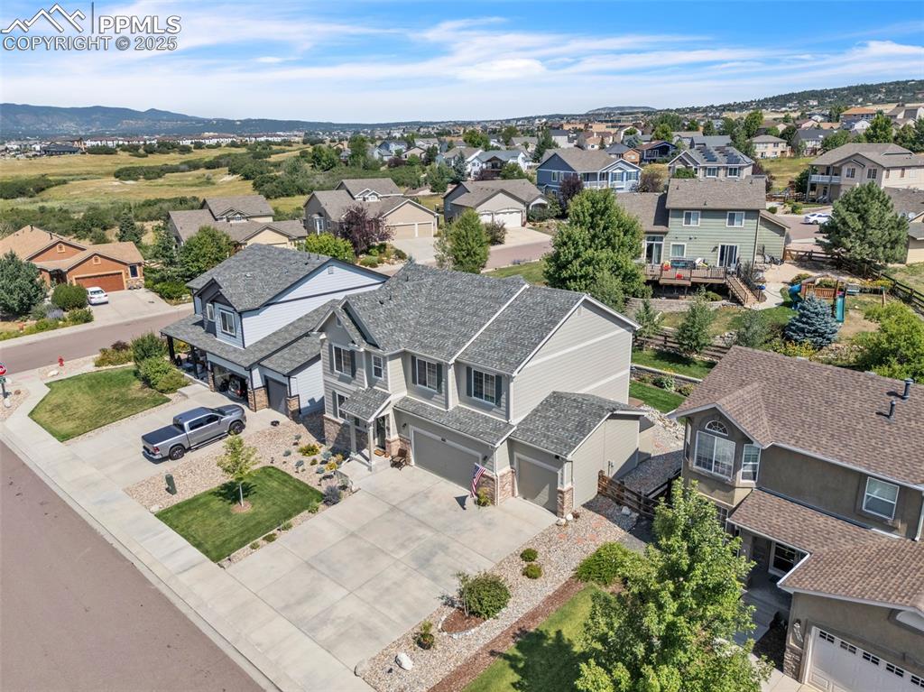 Image 45 of 50: Aerial perspective of suburban area