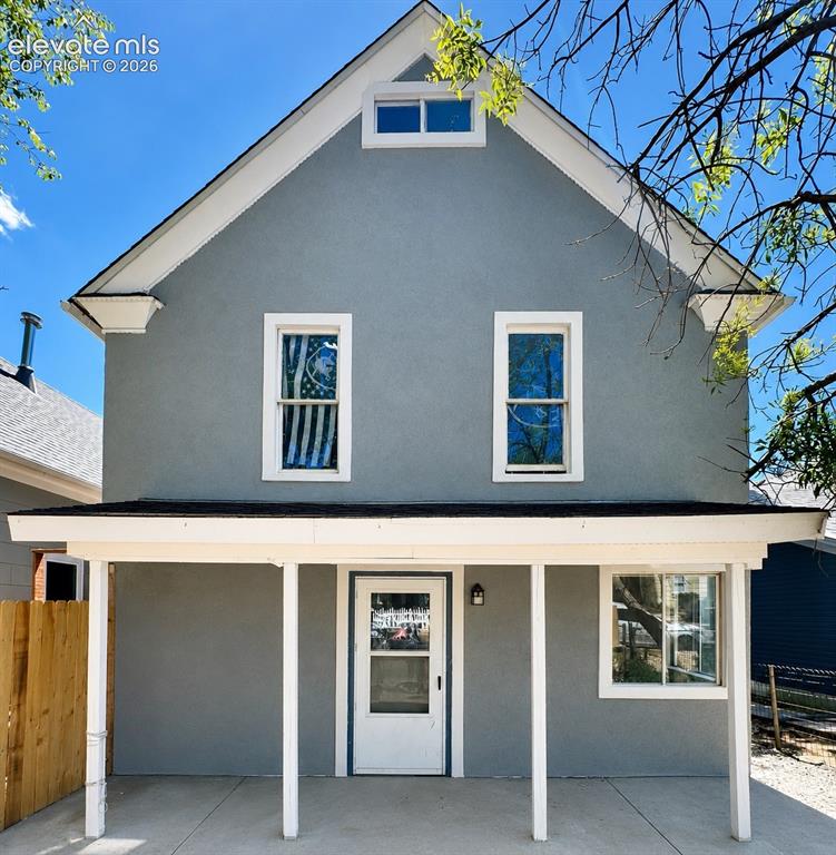 Caption: Front of Structure
