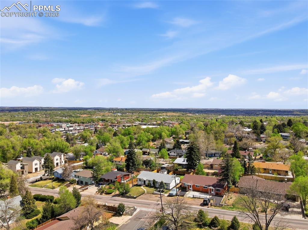 Image 44 of 44: An elevated view showcasing the surrounding residential area with extensive
