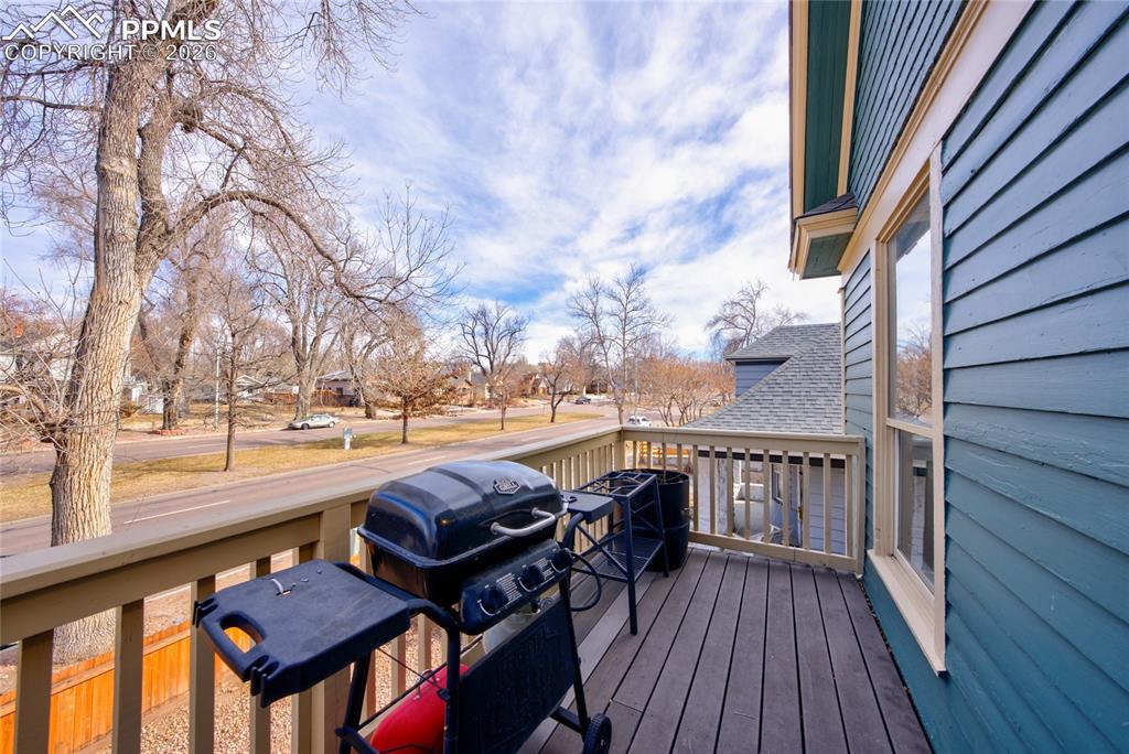 Image 12 of 33: Back deck off mud room and access to back yard
