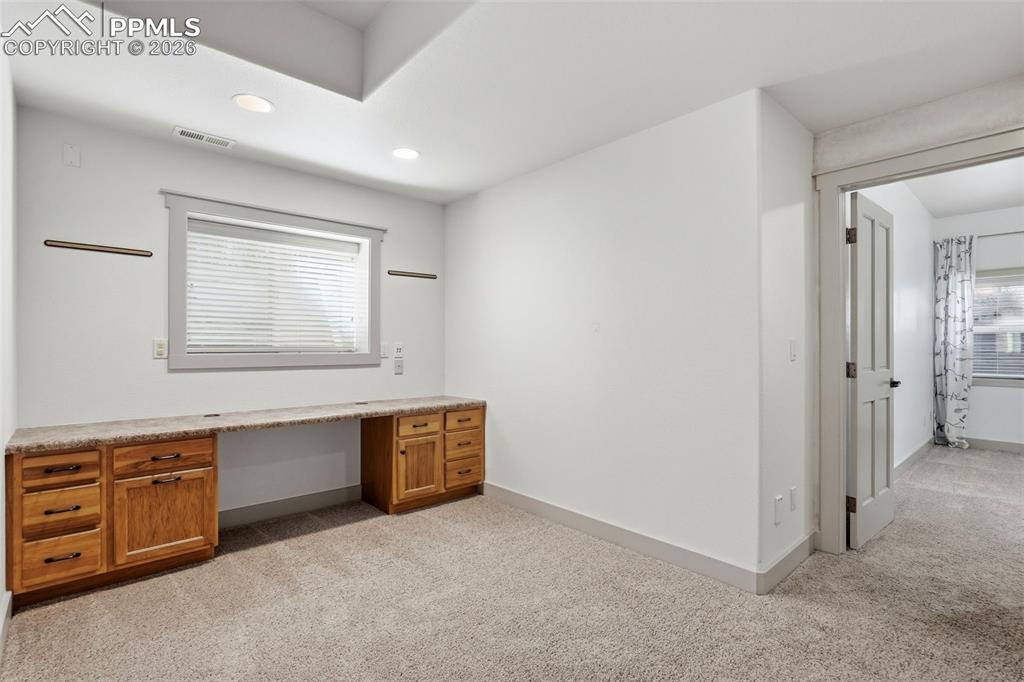 Image 40 of 50: Bonus 3rd built in office nook / study or craft area