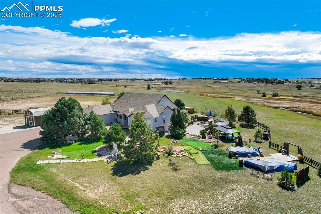 Image 2 of 50: Aerial view of sparsely populated area