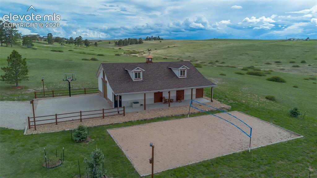 Image 12 of 50: BARN AND VOLLEYBALL COURT