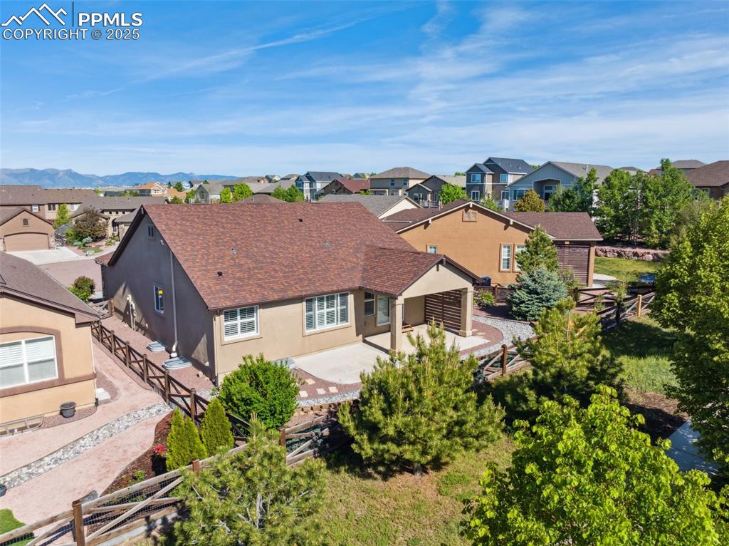 Image 9 of 50: Aerial view of rear porch