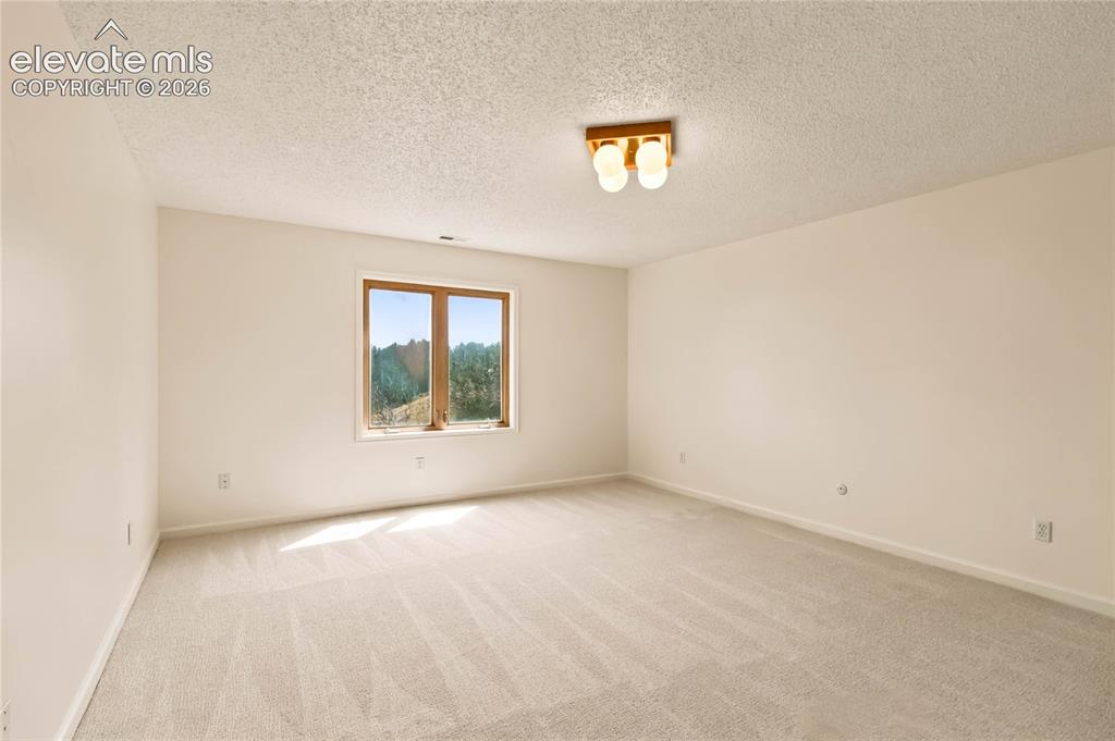 Image 29 of 49: Bright, light-filled bedroom featuring neutral carpet flooring, dual window