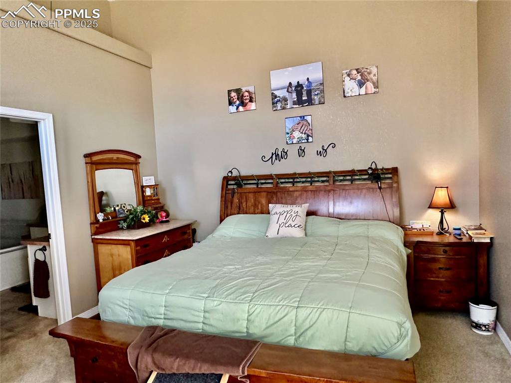 Image 10 of 41: Bedroom featuring light carpet