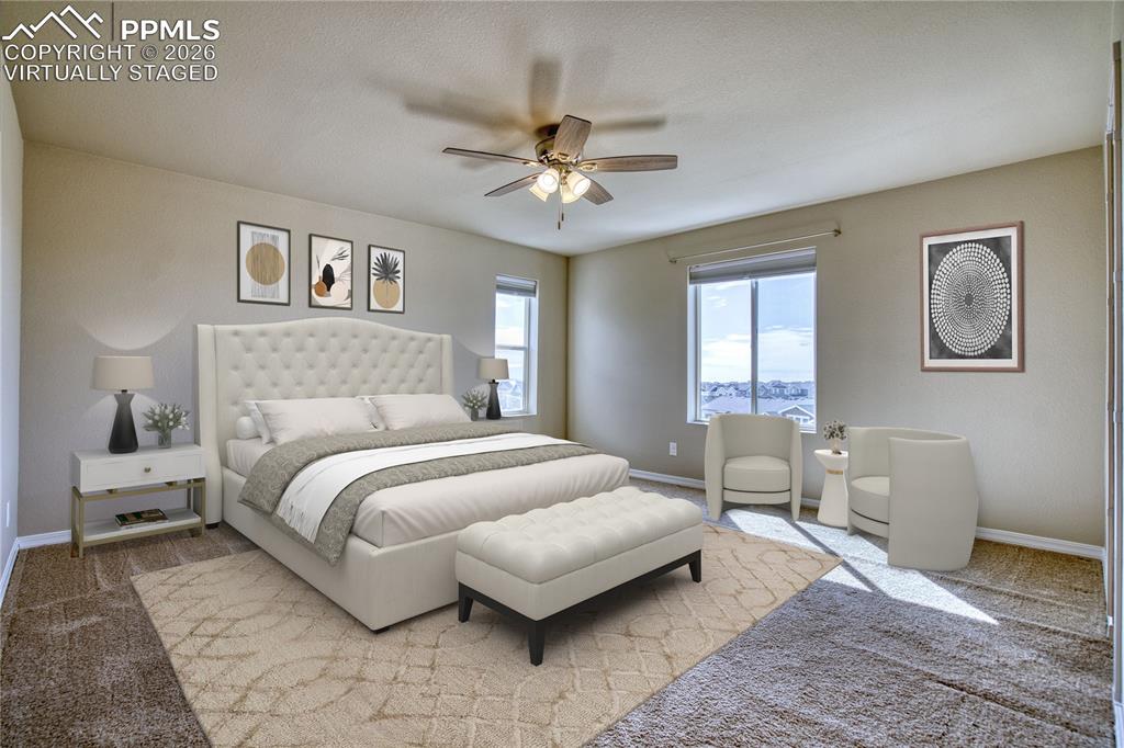 Image 15 of 46: Master Bedroom - virtually staged