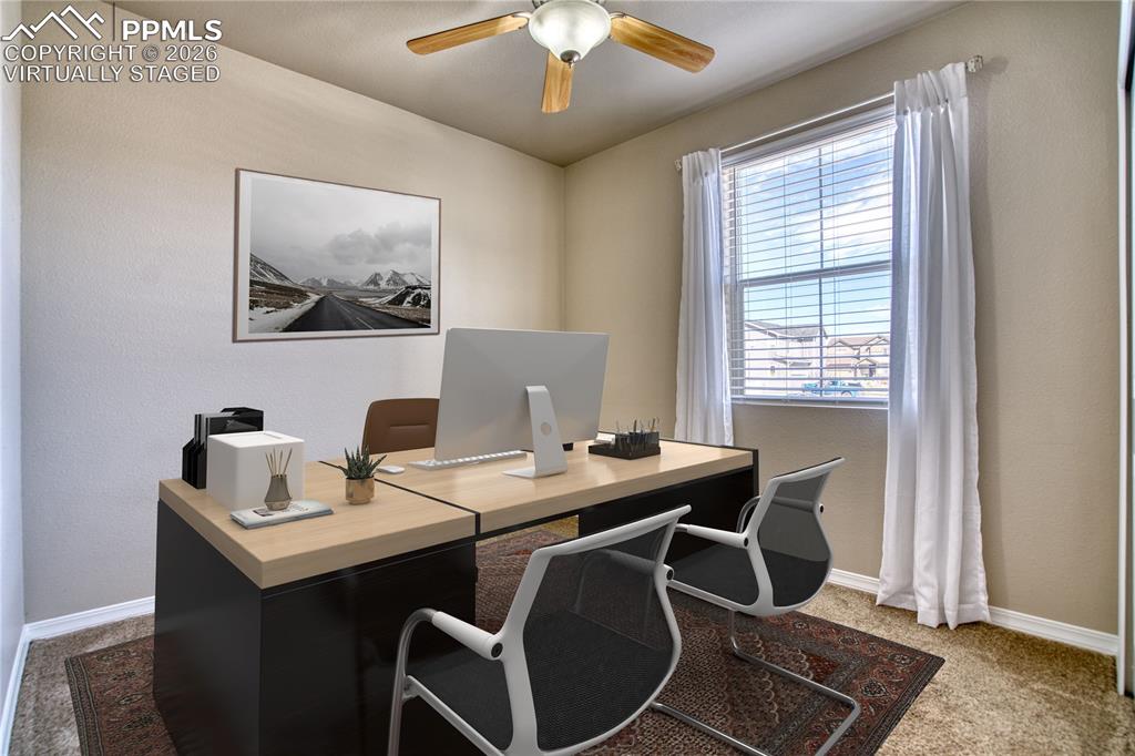 Image 5 of 46: Office/Bedroom - virtually staged