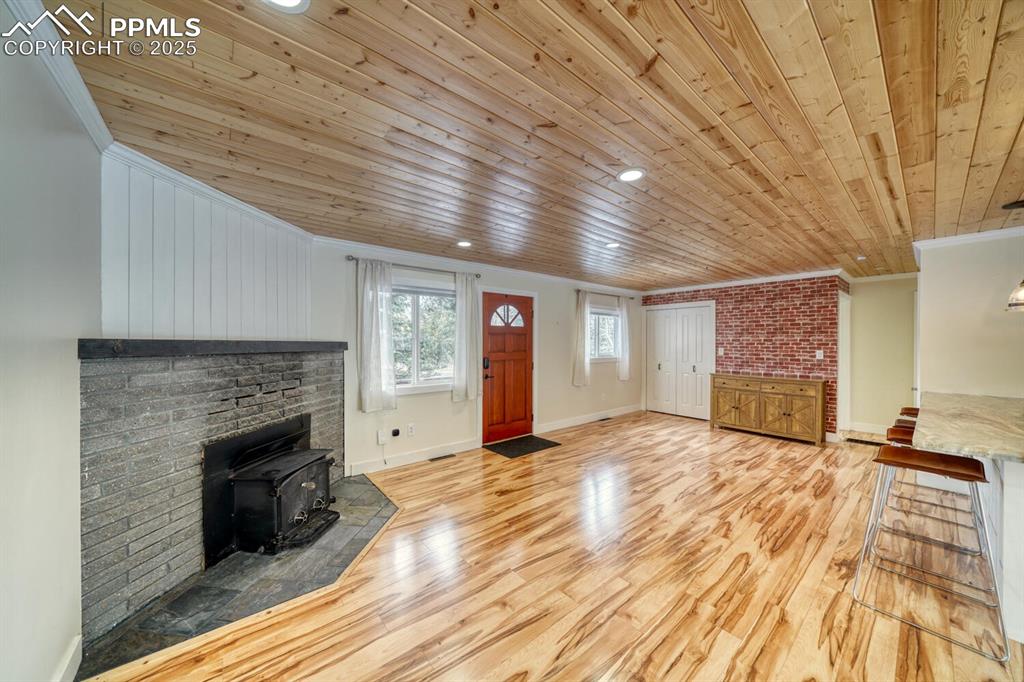 Image 8 of 29: Wood burning stove