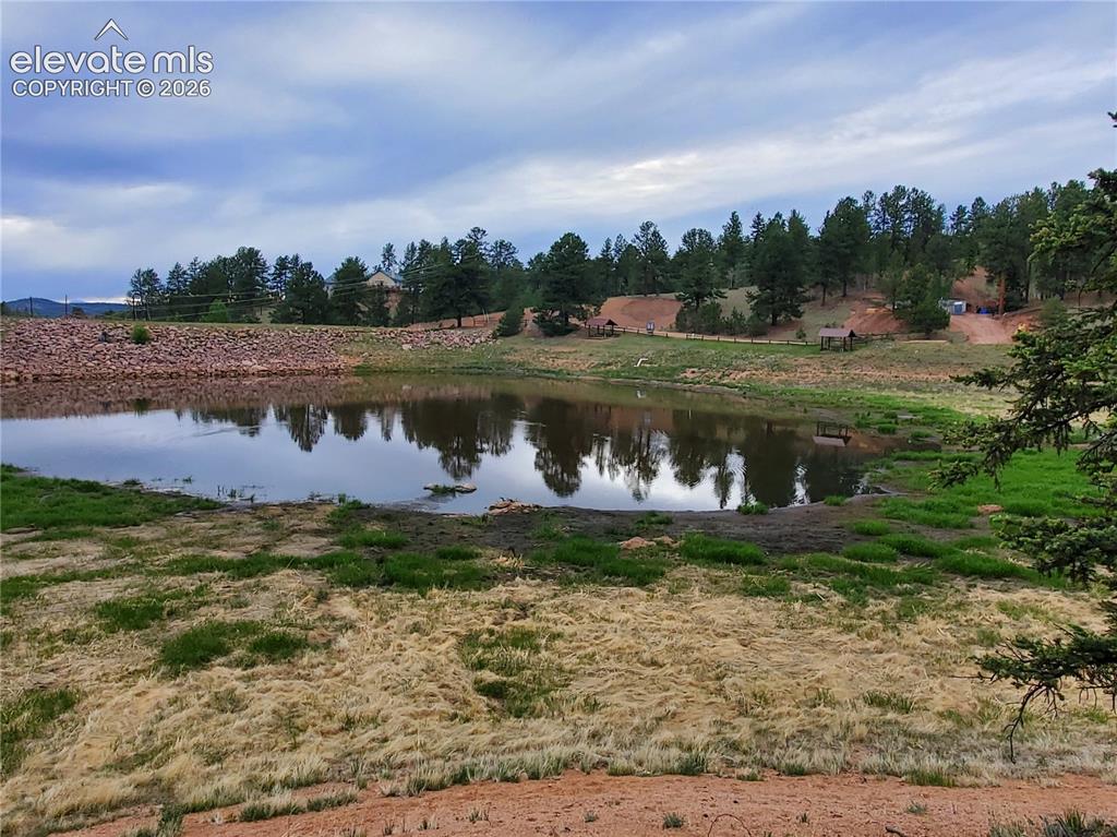 Image 2 of 39: Water feature bordered by a natural rock retaining wall and surrounding mat