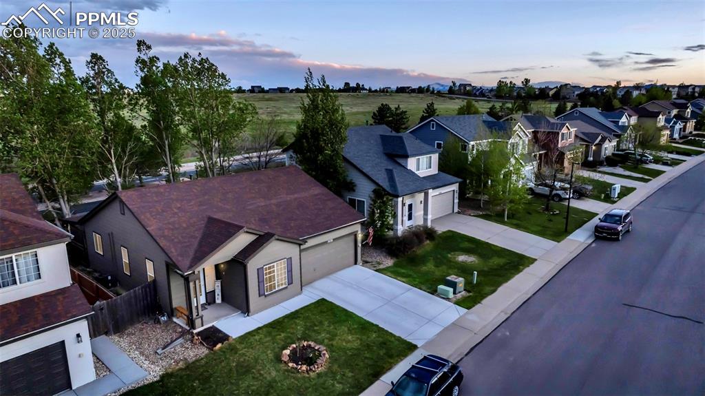 Image 3 of 44: Aerial perspective of suburban area