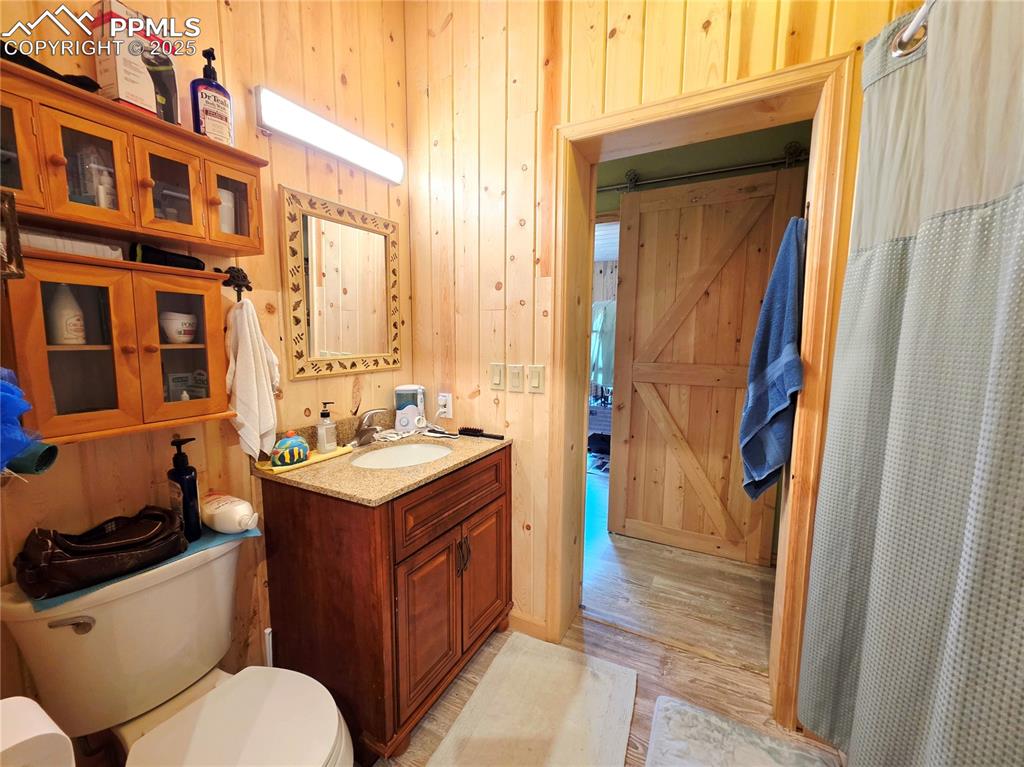 Image 26 of 50: Walk through bathroom with shower and tub combo