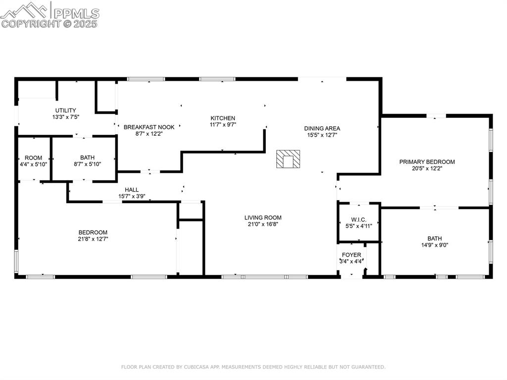 Image 3 of 50: Great layout, can easily be 3 bedrooms once again if needed