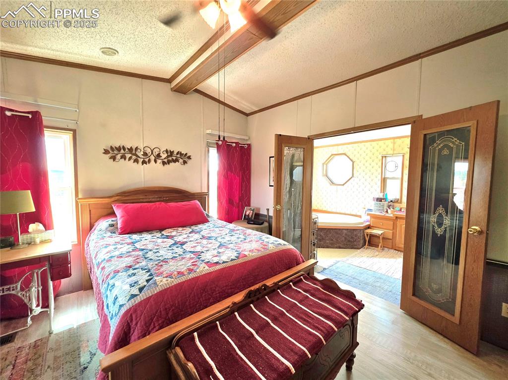 Image 30 of 50: Natural light in the primary bedroom with spacious walk in closet and large