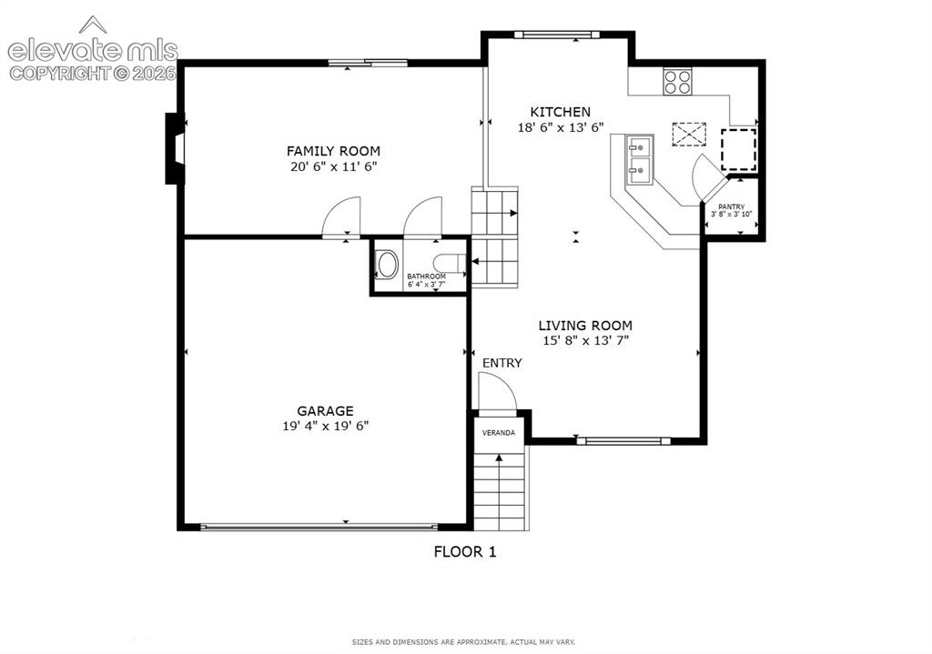Image 24 of 25: Floor plan - main & lower levels