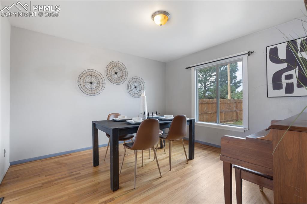 Image 14 of 35: Dining room with natural light