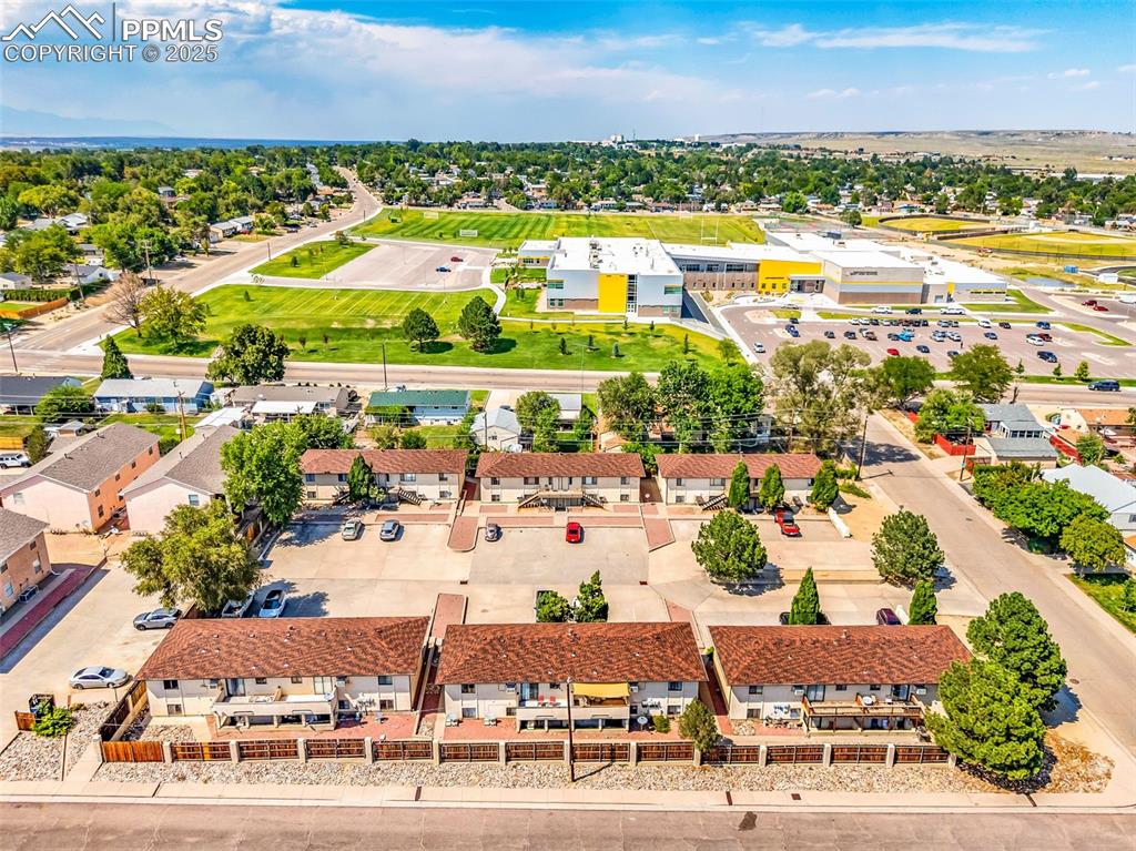 Image 2 of 26: Aerial view of residential area