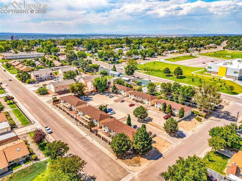 Image 3 of 26: Aerial perspective of suburban area
